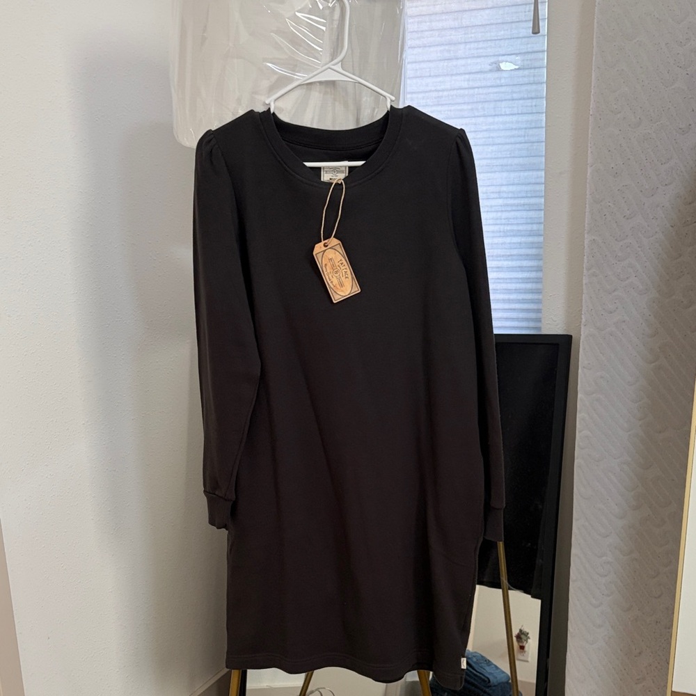 Fat Face Classic Black Long Sleeve Dress